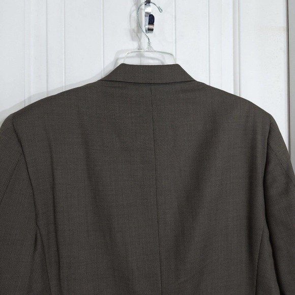 Burberry Mens Blazer Brown Wool Academia Suit Jacket USA Academia Vintage Sz 44L - Picture 13 of 14